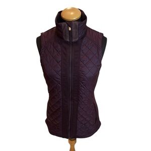 Athleta Vest Rock Spring Quilted Dark Purple Puffer Size S